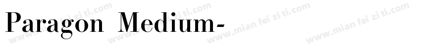 Paragon Medium字体转换